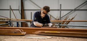 Spirit Yachts | Craftsmanship | Craftsmanship team working on a yacht